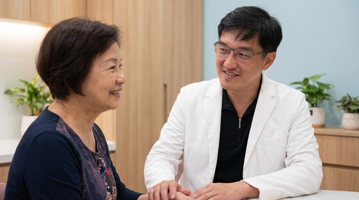 吳醫師在法瑞診所細心執行Juvelook喬雅露流程。 展示Juvelook喬雅露流程中專業的劑型調配。 求美者在診間進行Juvelook喬雅露流程諮詢。 透過Juvelook喬雅露流程改善臉部法令紋與凹陷。