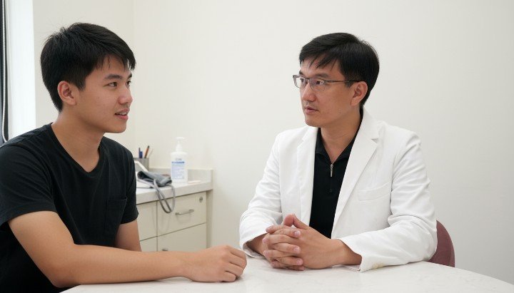 診間醫師說明青少年使用減肥針年齡限制 家長諮詢兒童肥胖與減肥針年齡相關風險 比較不同劑量與減肥針年齡對發育的影響