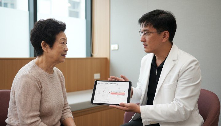 [SEGMENT]診所內部展示埋線拉提恢復期衛教看板[/SEGMENT] [SEGMENT]吳紹琥醫師解析埋線拉提恢復期過程[/SEGMENT] [SEGMENT]患者術後返家進行埋線拉提恢復期冰敷[/SEGMENT]