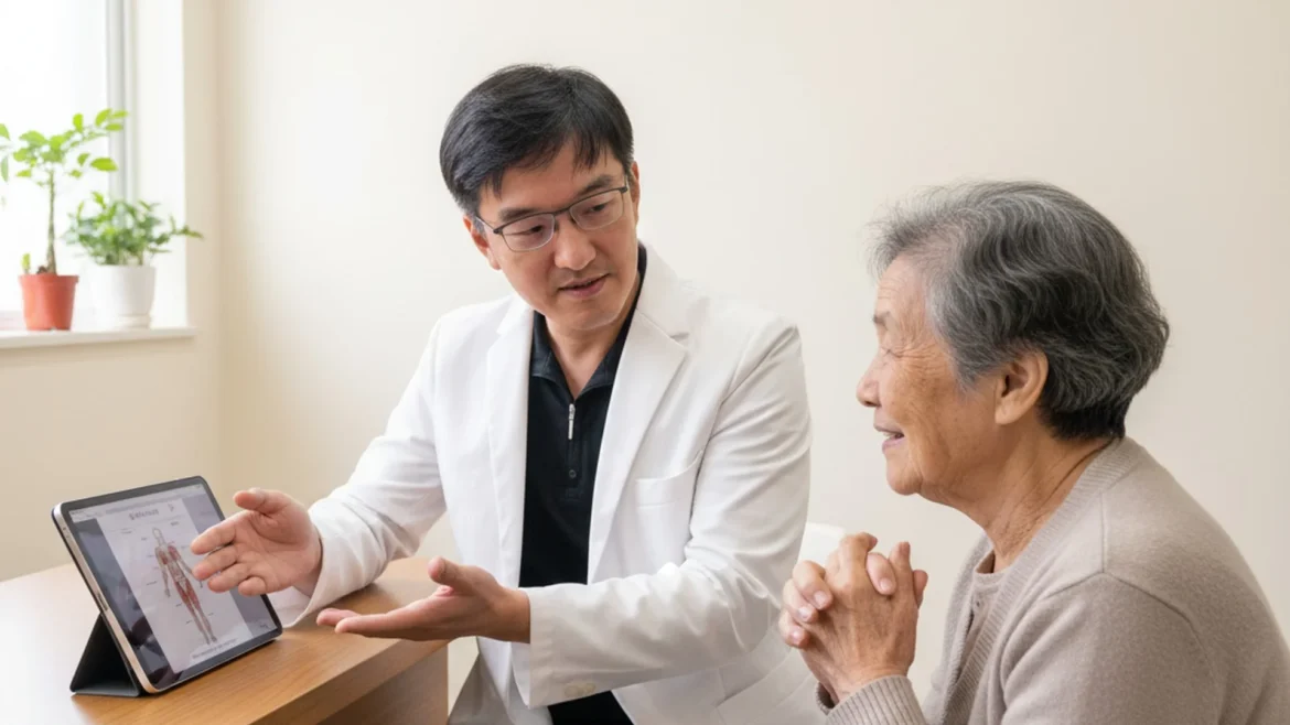 吳紹琥醫師講解大腸水療對改善肌膚問題的影響與腸道美顏概念。