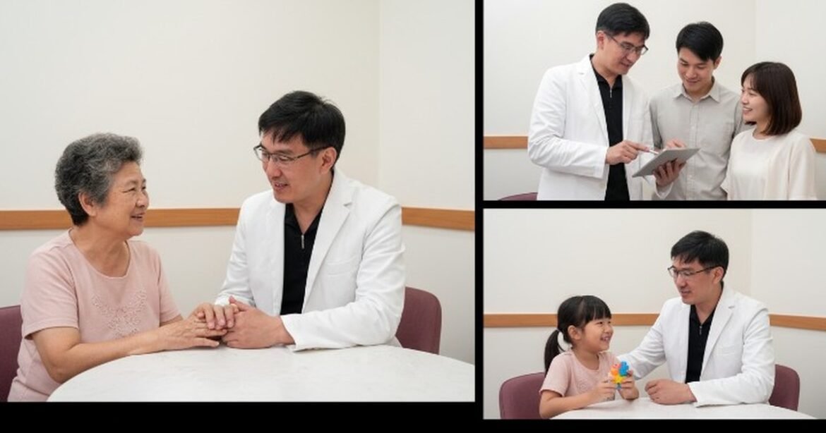 吳紹琥醫師與患者討論狐臭護理要點