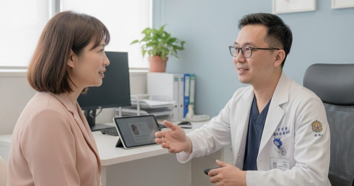 吳芮醫師細心講解PLT凍晶與PRP的差異，提供專業療程比較建議。